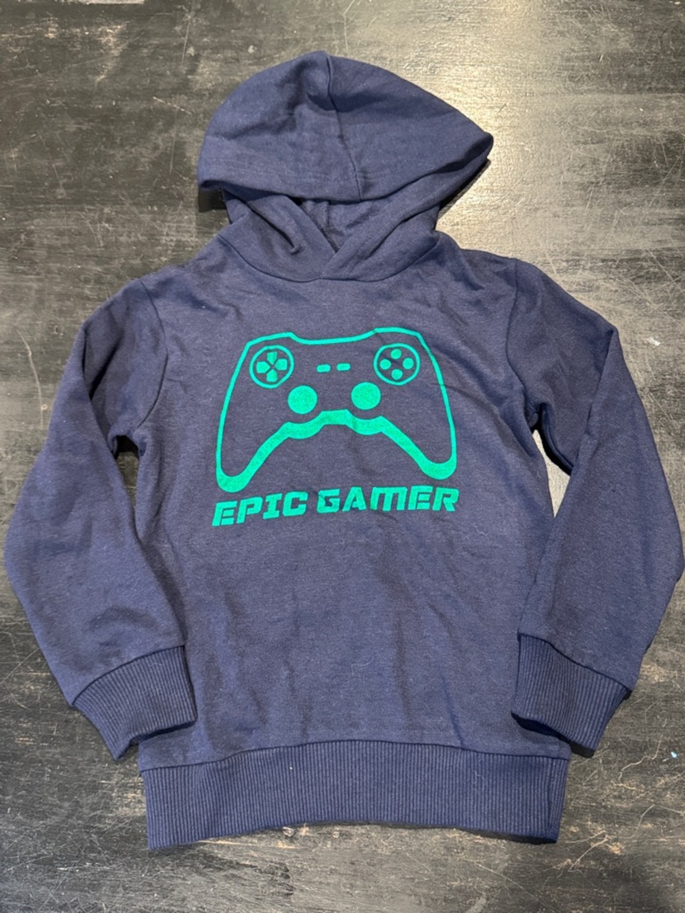 4/$15 Copper Denim Epic Gamer Hoodie - Navy Blue Gaming Pullover Size 5